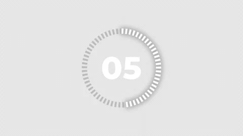 10 Seconds Circular Countdown Timer, Animated Countdown, 4K Alpha Channel Video stock 337229112