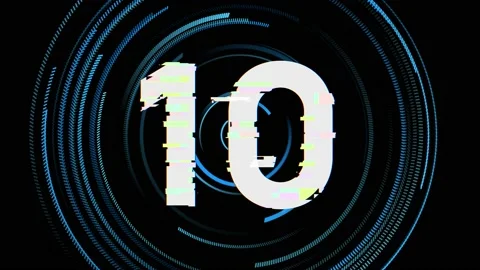 10 seconds countdown animation on cybers... | Stock Video | Pond5