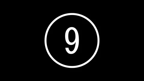 10 seconds  Countdown with circle 4K Stock Footage 319056923