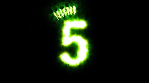 10 seconds countdown with green flames. Stock Footage 247893314