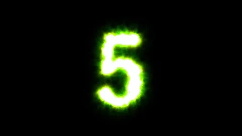 10 seconds countdown with green flames. Stock Footage 248598172