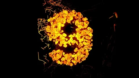 10 seconds Countdown - particles Video stock 70872800