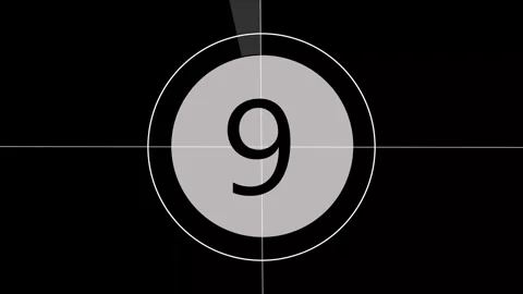 10 seconds countdown with radial effect anticlock Stock Footage 319734253