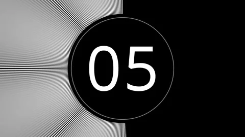 10 seconds countdown time clock background Stock Footage 337450782