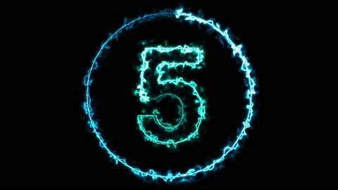 10 seconds countdown timer animation, Glowing green yellow blue countdown n.. Stock Footage 231587033