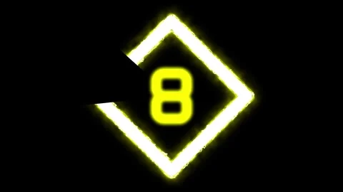 10 seconds countdown timer with diamond square wipe animation Stock Footage 256193390