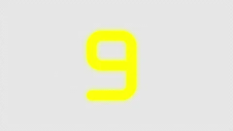 10 seconds countdown timer with glitch effect in yellow neon color. Stock Footage 279725067