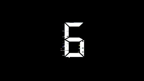 10 Seconds Countdown Timer Glitch Animation RGB Split Video stock 318826197