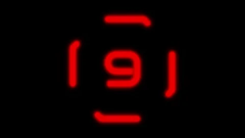 10 seconds countdown timer with hexagon snake game animation Stock Footage 255104066