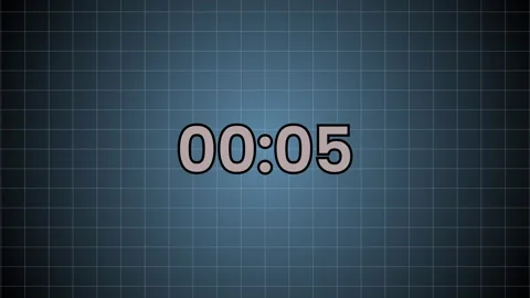 10 seconds digital engaging timer animation isolated on black background Vidéo 329052248