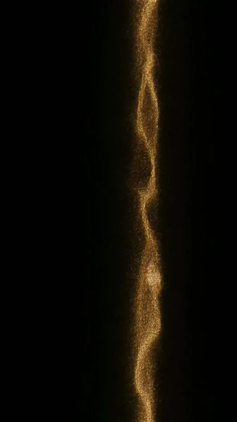 10 Seconds Gold Particles Audio Visualizer Loop, 1080p Music Waveform Spectrum Stock Footage 340678144