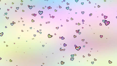 10 seconds love hearts falling colorful background Stock Footage 319906284