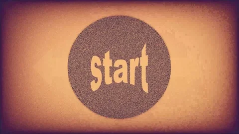 10 seconds old cinema countdown of light orange digits on dark purple circle Stock Footage 94076321