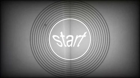 10 seconds old film timer of tall white digits on progressive gray discs Stock Footage 94076336