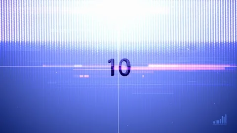 10 seconds technology blue countdown Stock Footage 106028605
