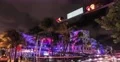 10 Street with purple lighted buildings, time-lapse, Miami 4k or 4k+ Resolution