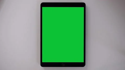 10 Tablet Hand Gestures, Green Screen Stock Footage 136354772