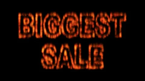 10 Text Animation Written with Fire Biggest Sale Vidéo 129332639