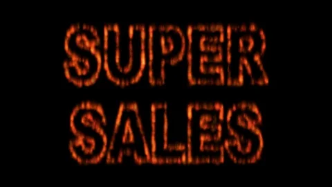 10 Text Animation Written with Fire Super Sales 库存影片 129333049