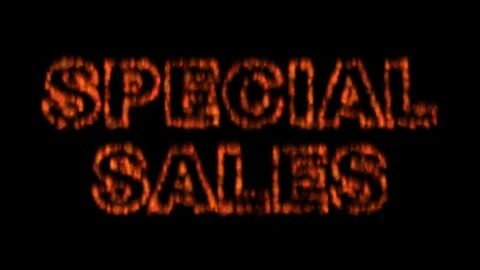 10 Text Animation Written with Fire Special Sales 스톡 동영상 129905825