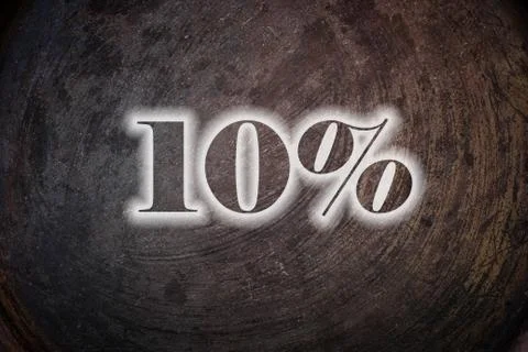10% text on background Stock Illustration