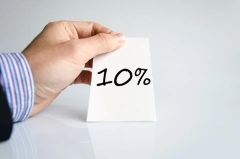 10% text concept Stock Photos