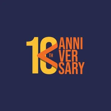 10 Th Anniversary Celebration Vector Template Design Illustration Stock Illustration