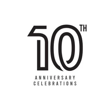 10 Th Anniversary Celebration Vector Template Design Illustration Stock Illustration