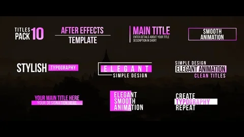 10 Titles Pack After Effects素材