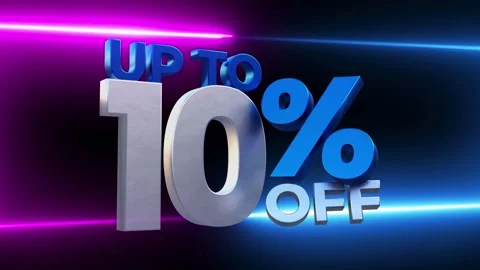 Up to 10% Off – Vibrant Neon LED Background for Promotions Video stock 304411166