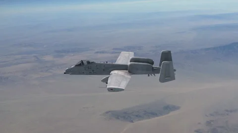 A-10 Warthog Flyby Stock Footage 40615069