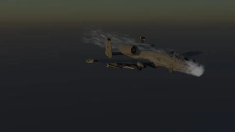 A-10 Warthog is scrambled to shoot down an unknown object Stock Footage 248096551