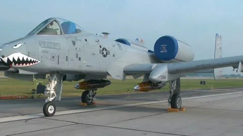 A-10 wide pan Stock Footage 11145651