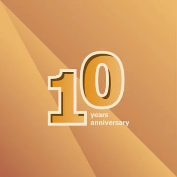 10 Years Anniversary Vector Template Design Illustration Stock Illustration