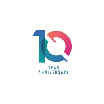 10 Years Anniversary Vector Template Design Illustration Stock Illustration