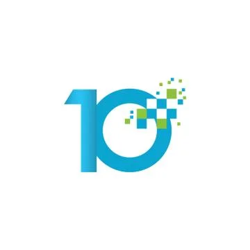 10 Years Anniversary Vector Template Design Illustration Stock Illustration