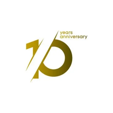 10 Years Anniversary Vector Template Design Illustration 스톡 일러스트