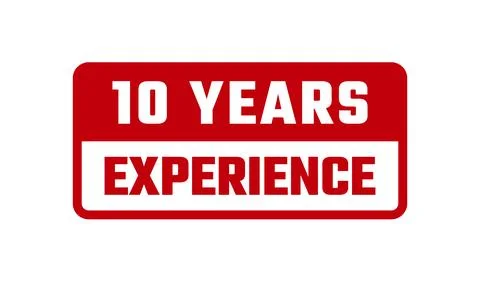 10 Years Experience Rubber Stamp Stock Illustration