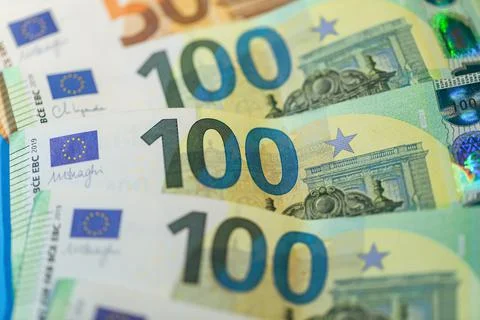 100 and 50 Euro Banknotes Stock Photos