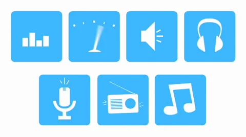 100 Animated Flat Loop Icons Stock After Effects