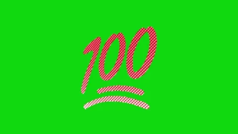 100 animation on green background Vidéo 329833730