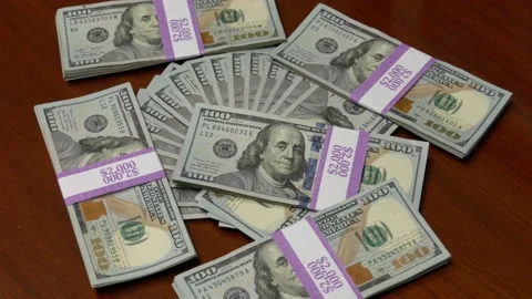 $100 Bills Stock Footage 197683845