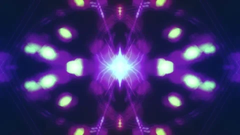 100 Bpm Clean and Slow Hypnotic Kaleidoscopic Background Stock Footage 264576794
