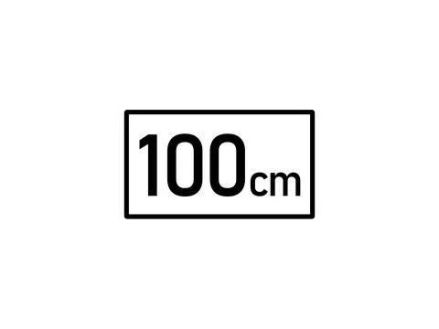 100 centimeters icon vector illustration, 100cm size Stock Illustration