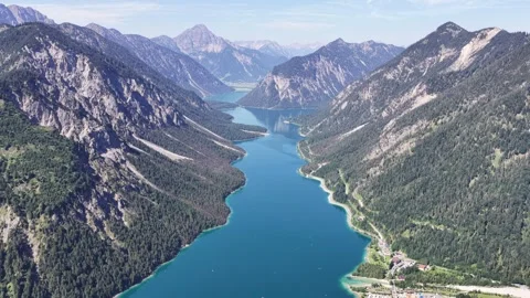100 characters remaining Description*: Wide view across Plansee in Tyrol Stock Footage 346119592