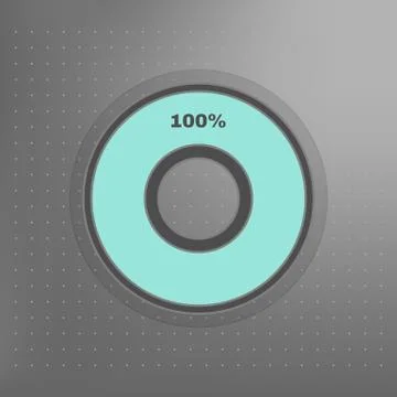 100% Circle Chart. Vector infographics illustration Illustration