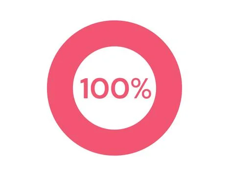 100% circle diagrams Infographics vector, 100 Percentage ready to use for w.. Stock Illustration