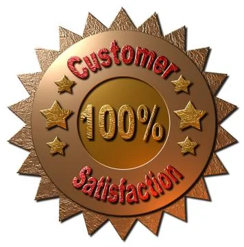 100% Customer Satisfaction Seal Stock-Illustration