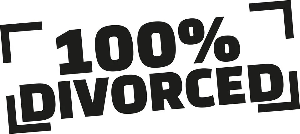 100% Divorced stamp Stock Illustration