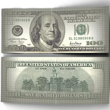 3D Model: 100 Dollar Bill ~ Buy Now #91429949 | Pond5